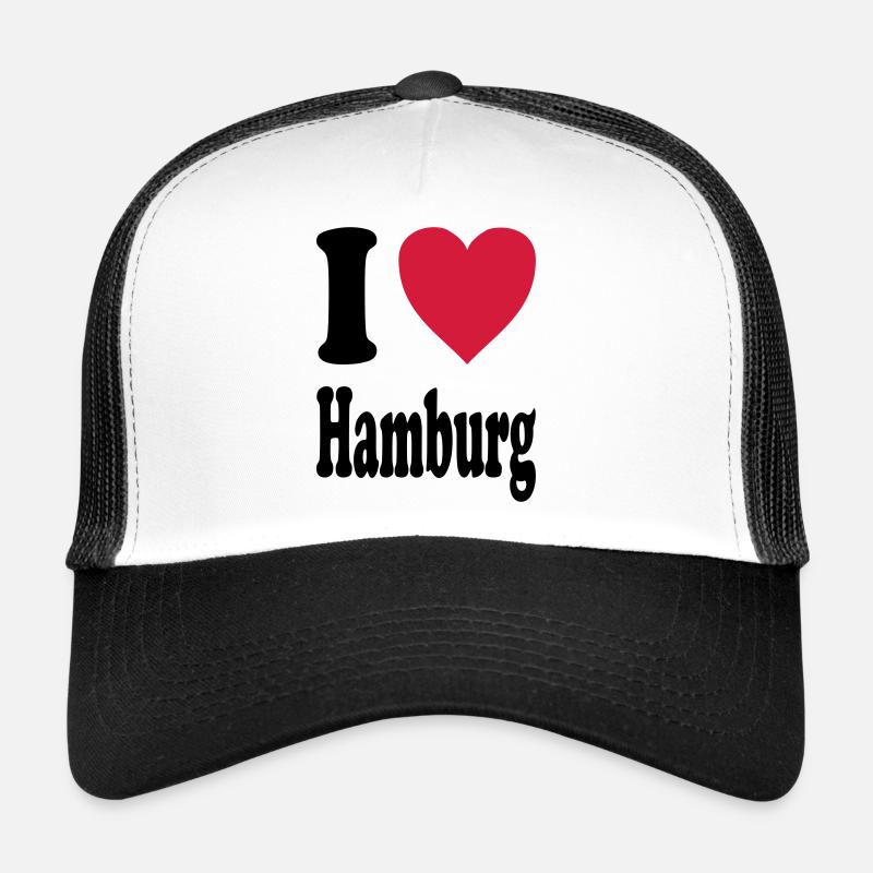 I love Hamburg - Trucker Cap - Weiß/Schwarz