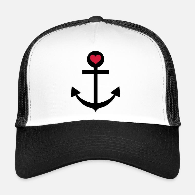 anchor captain star love Trucker Cap