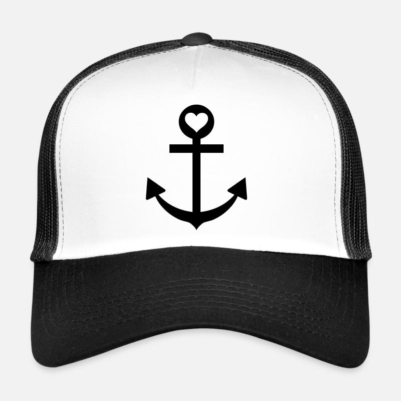 anker herz schifffahrt kapitän Trucker Cap