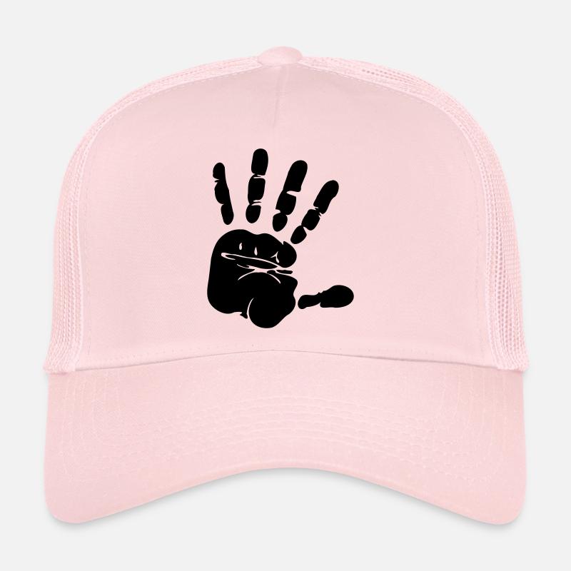 Conception de scène de crime d'empreintes digitales main comme un graphique vectoriel Casquette trucker 