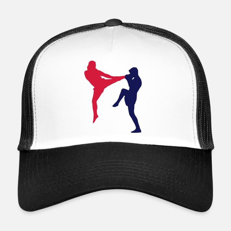 Muaythai jump kick - Trucker Cap - Weiß/Schwarz