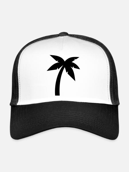 Palm - Trucker Cap - white/black - Front