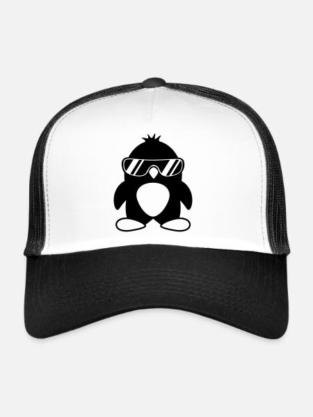 Cool Penguin - Trucker Cap - white/black - Front