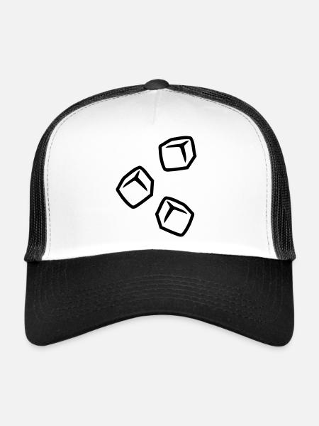 Cube de glace - Casquette trucker  - blanc/noir - Devant