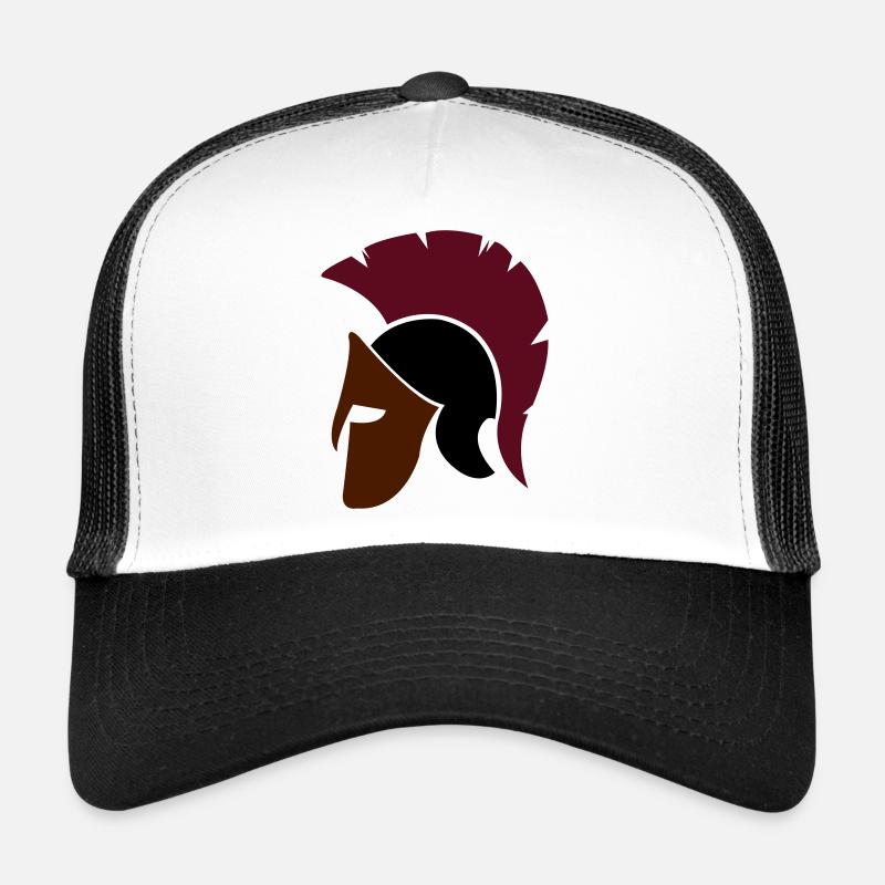 sparta_helm_2 - Trucker Cap - Weiß/Schwarz