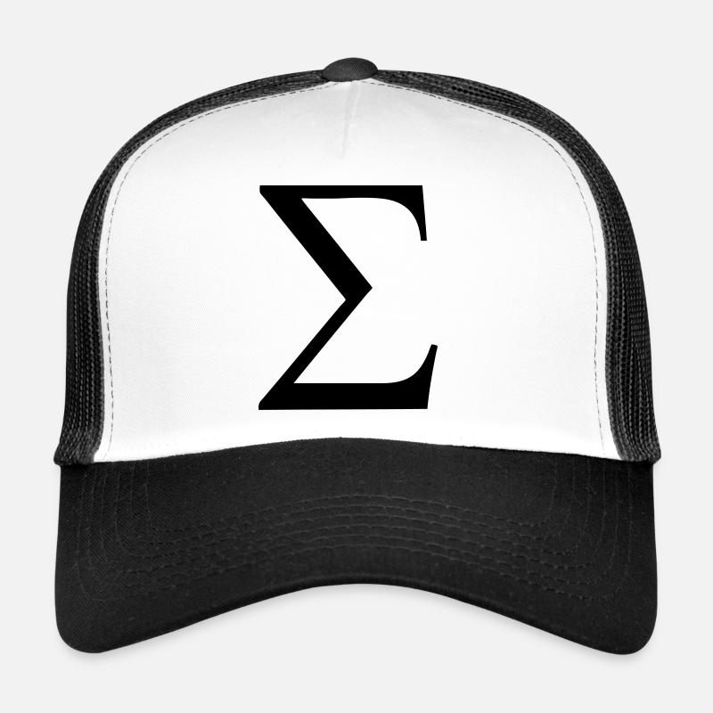 Greek Symbol - Sigma - Trucker Cap - white/black