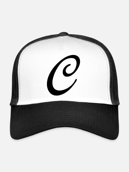 C - Trucker Cap - white/black - Front