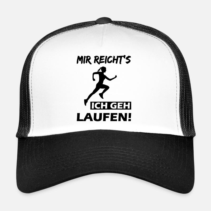 Mir reicht's ich geh laufen! - Trucker Cap - Weiß/Schwarz