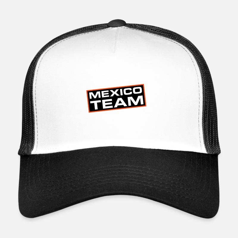 Mexiko Team - Trucker Cap - Weiß/Schwarz
