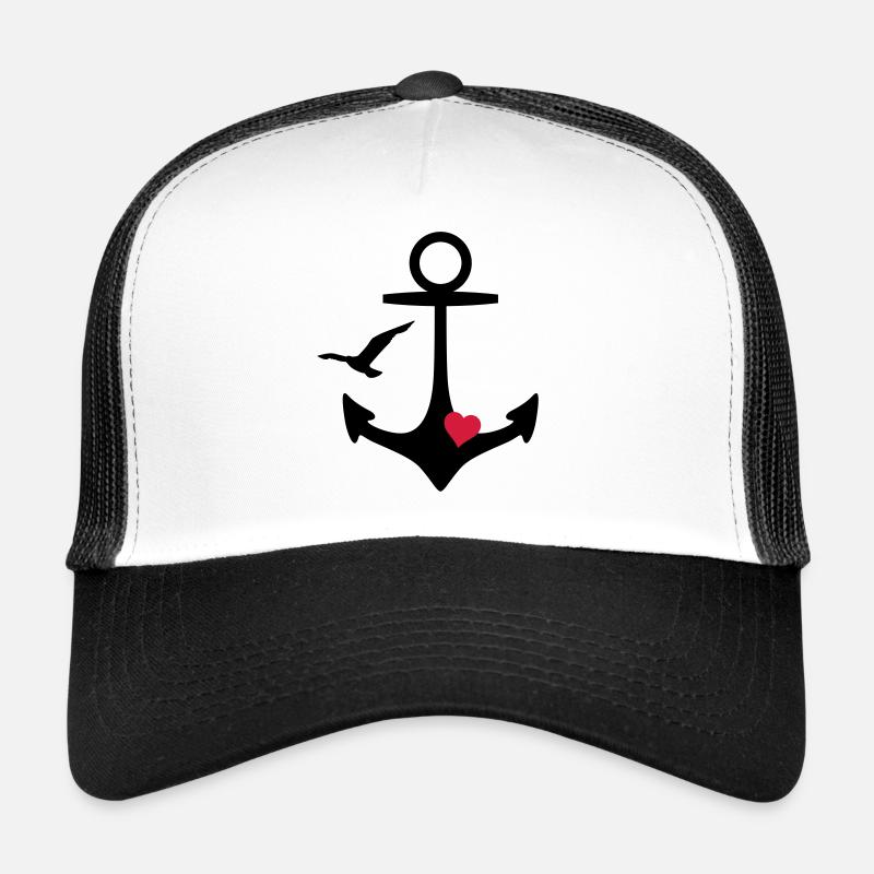 Anker Herz und Möwe Trucker Cap