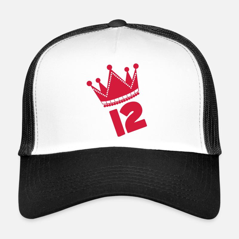*** 12 *** - Casquette trucker  - blanc/noir