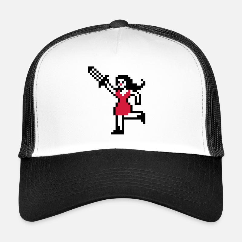 Pixel girl with sword Trucker Cap