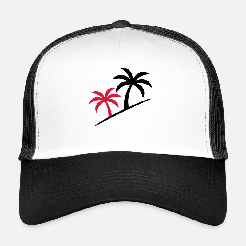 Palmier symbole plage Casquette trucker 