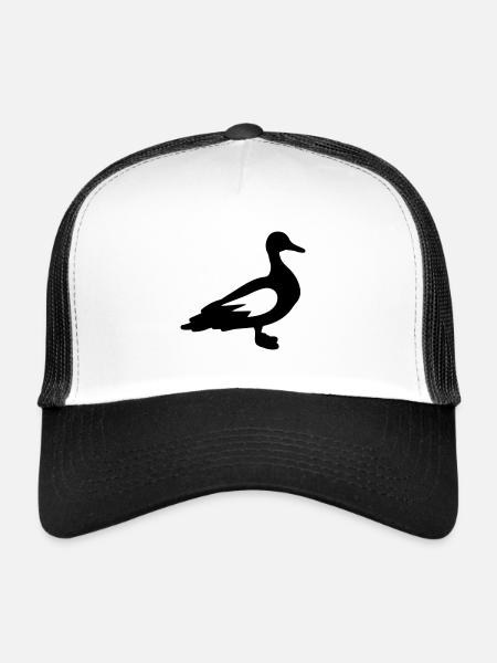 Canard Animal - Casquette trucker  - blanc/noir - Devant