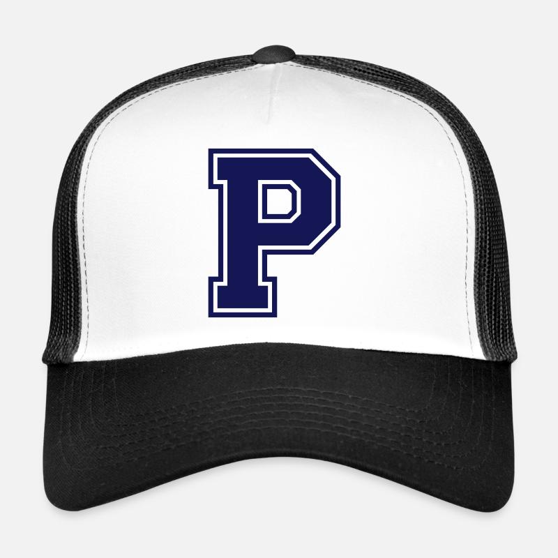 p - Trucker Cap - white/black