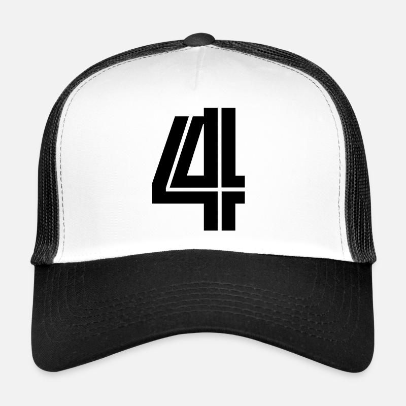 4 - Casquette trucker - blanc/noir