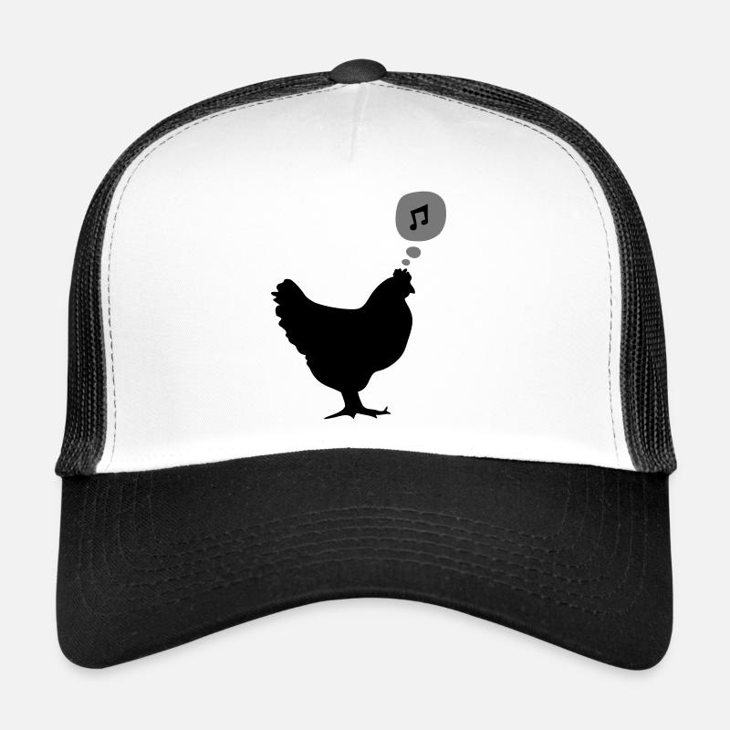 chicken - Casquette trucker  - blanc/noir
