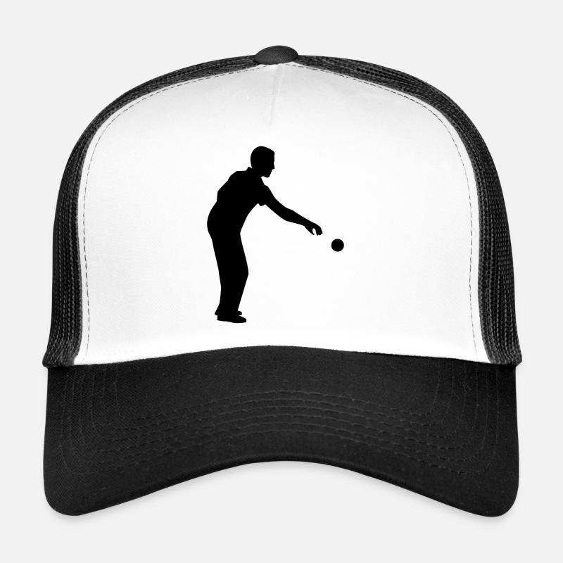 Pétanque - Casquette trucker  - blanc/noir