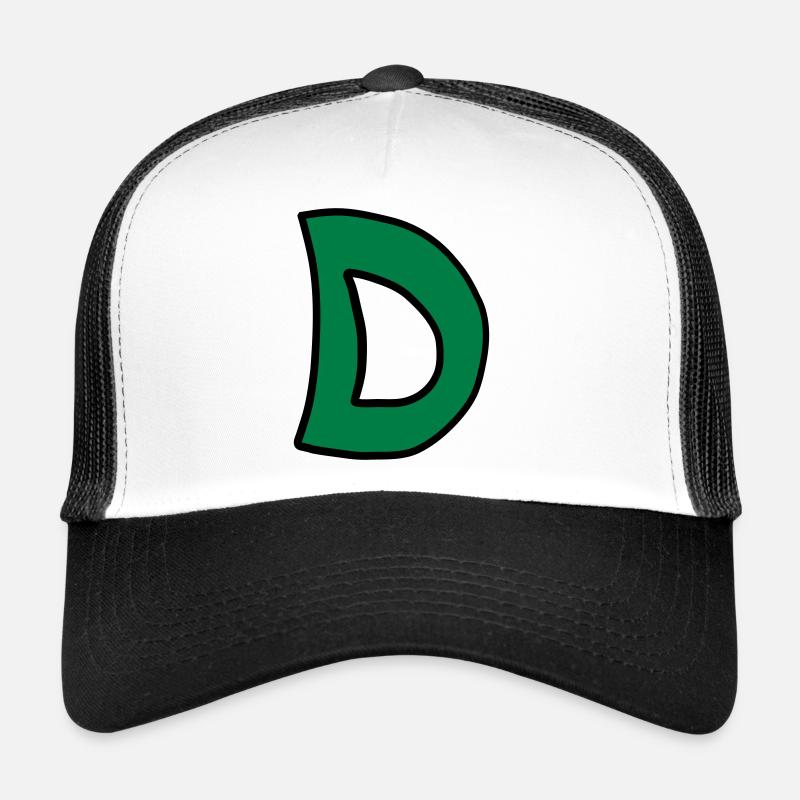 Buchstabe D Comic Cartoon Trucker Cap