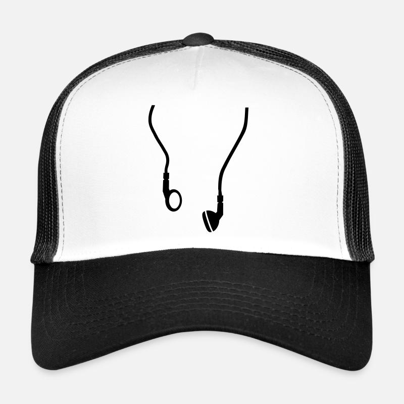 Kopfhörer - Trucker Cap - Weiß/Schwarz