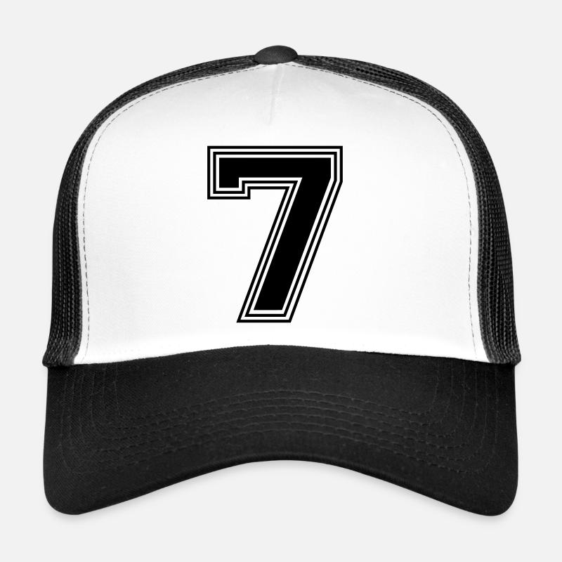 7_Nummer_7_(s31) - Trucker Cap - Weiß/Schwarz