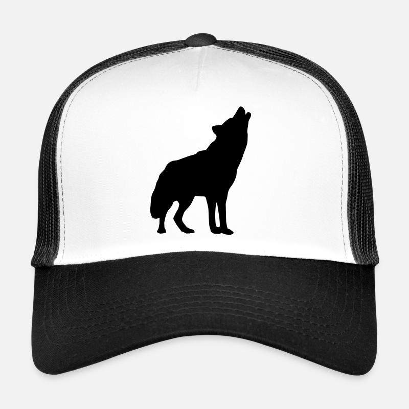 wolf_f1 - Trucker Cap - Weiß/Schwarz