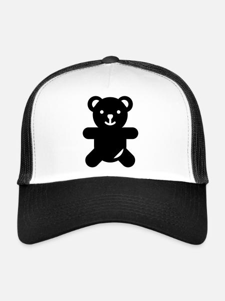 Teddy - Trucker Cap - white/black - Front