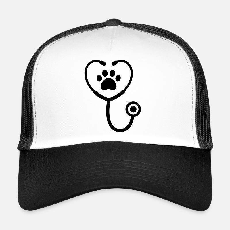 Vet paw icon - Trucker Cap - white/black