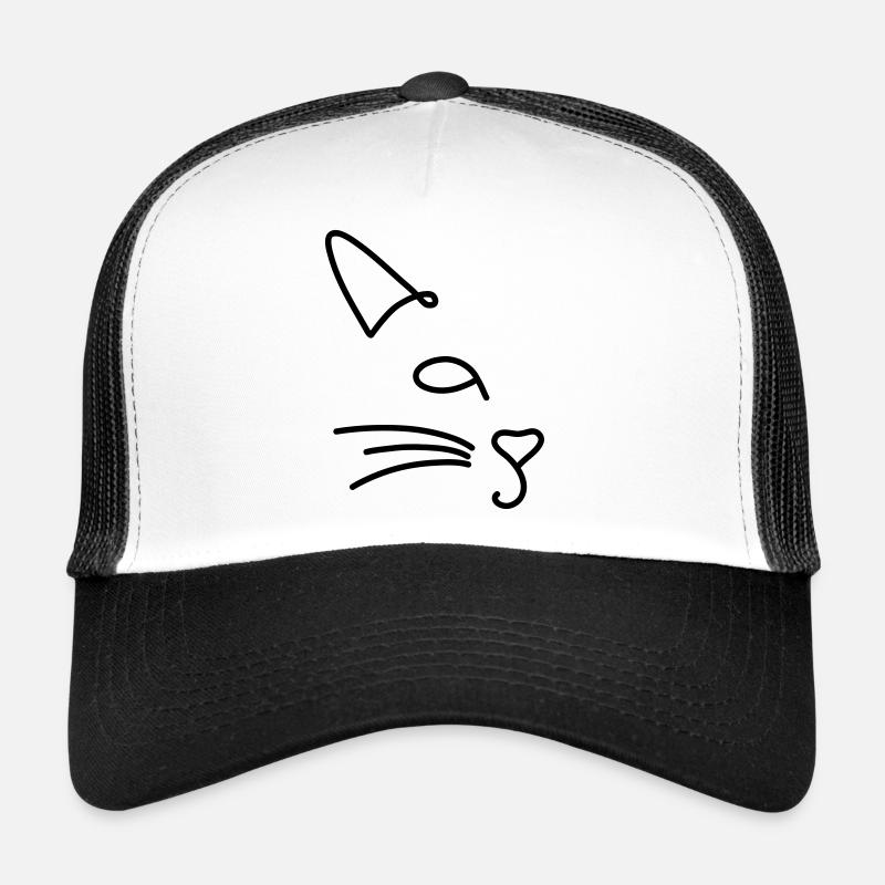 minimal cat - Trucker Cap - Weiß/Schwarz