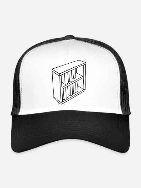 Conception clipart de bibliothèque - Casquette trucker  - blanc/noir - Devant