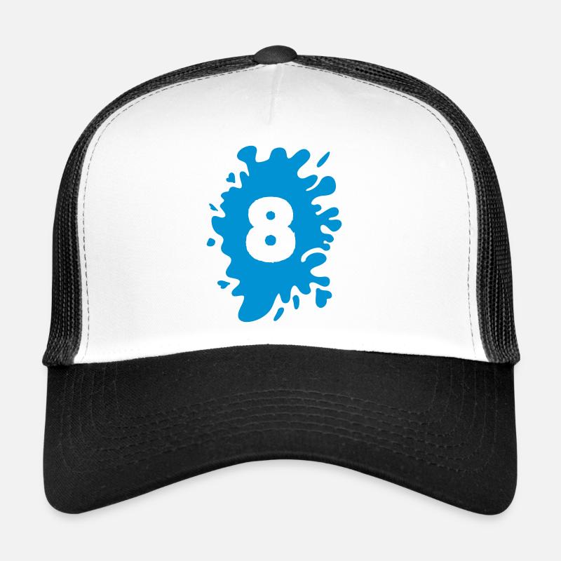 klecks 8 - Trucker Cap - Weiß/Schwarz