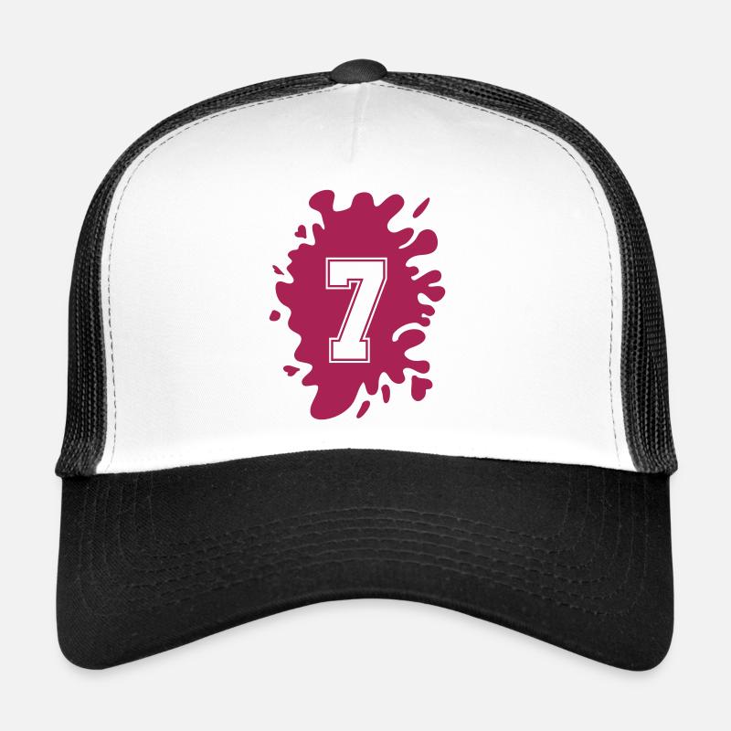 klecks 7 - Trucker Cap - Weiß/Schwarz