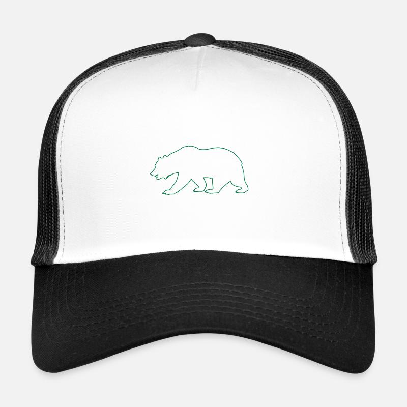 Ours Ours brun Ours polaire - Casquette trucker  - blanc/noir