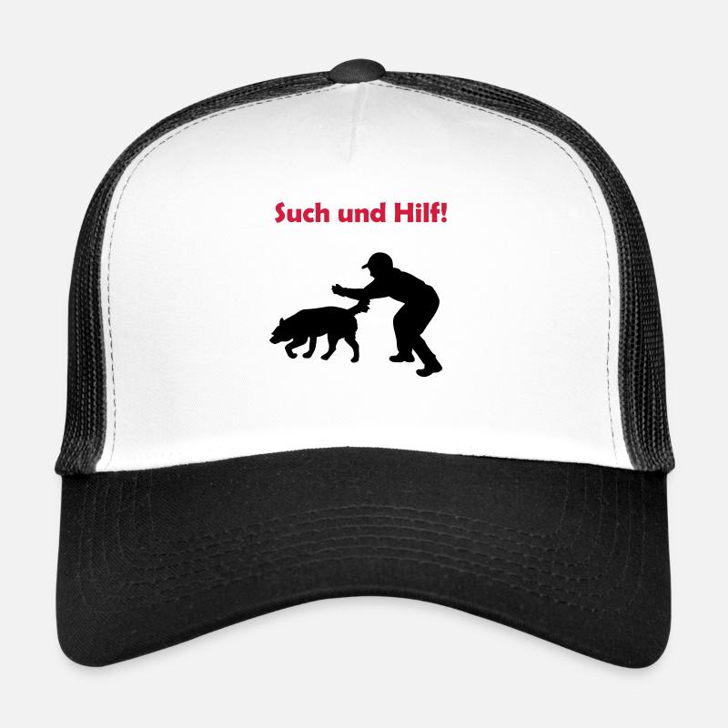 such_und_hilf_cb - Trucker Cap - Weiß/Schwarz