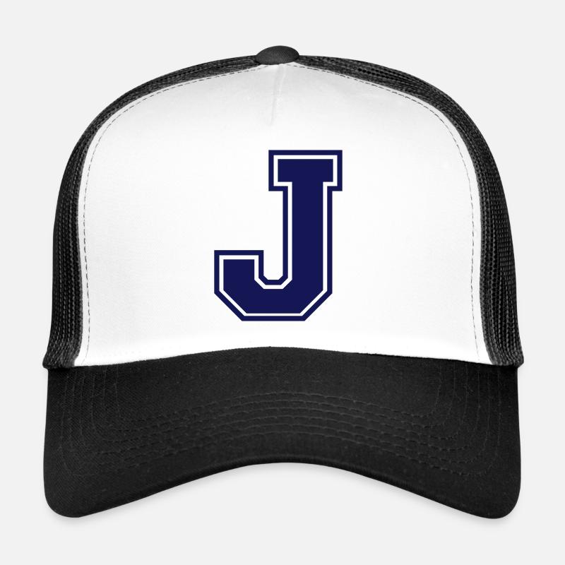 j - Trucker Cap - Weiß/Schwarz