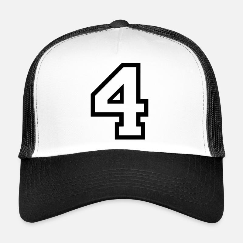 LE NUMÉRO 4-4 - Casquette trucker  - blanc/noir