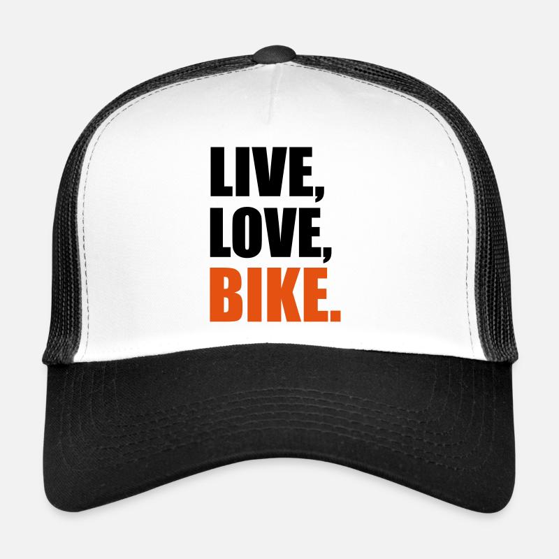 Fahrrad - Trucker Cap - Weiß/Schwarz