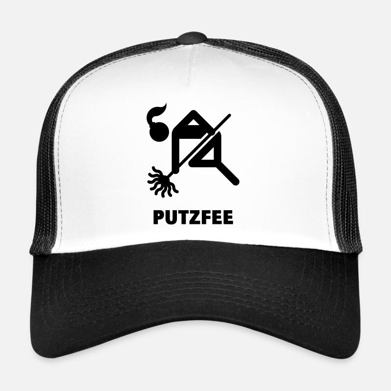 Putzfee / Putzfrau - Trucker Cap - Weiß/Schwarz