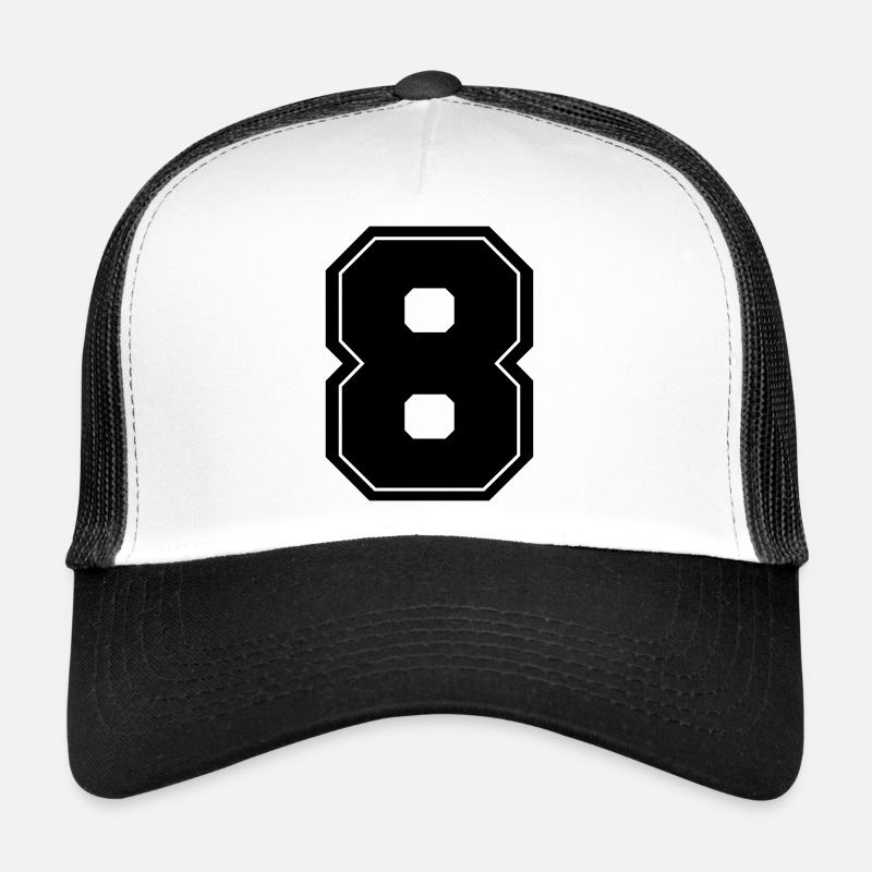 8 - Trucker Cap - white/black