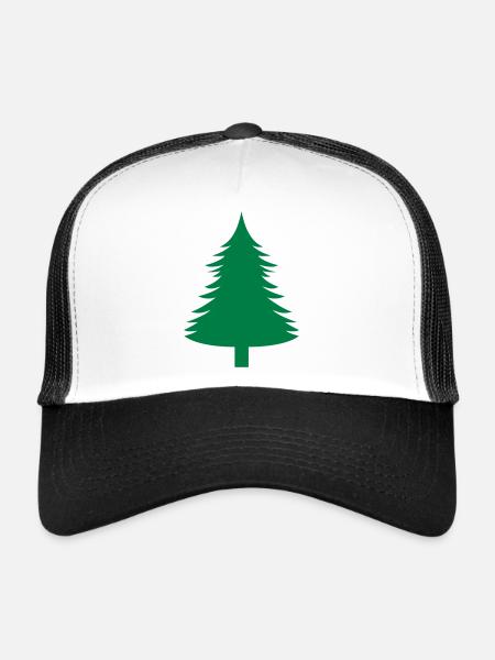 Fichte, Tanne, Wald1 - Casquette trucker  - blanc/noir - Devant
