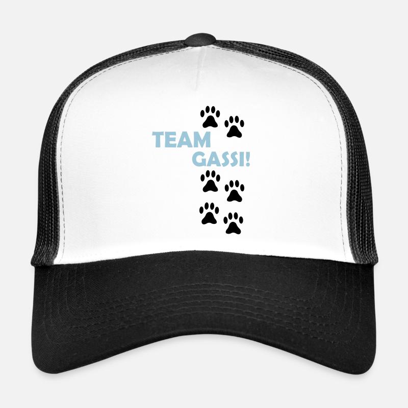 (team_gassi_02) - Trucker Cap - Weiß/Schwarz