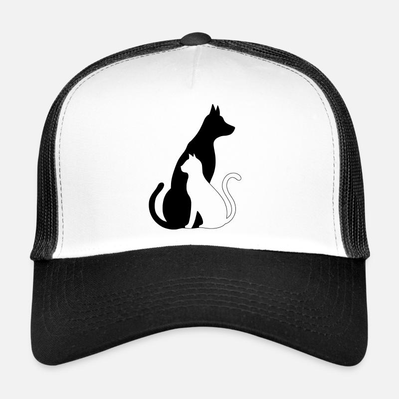 Dog cat silhouette Trucker Cap