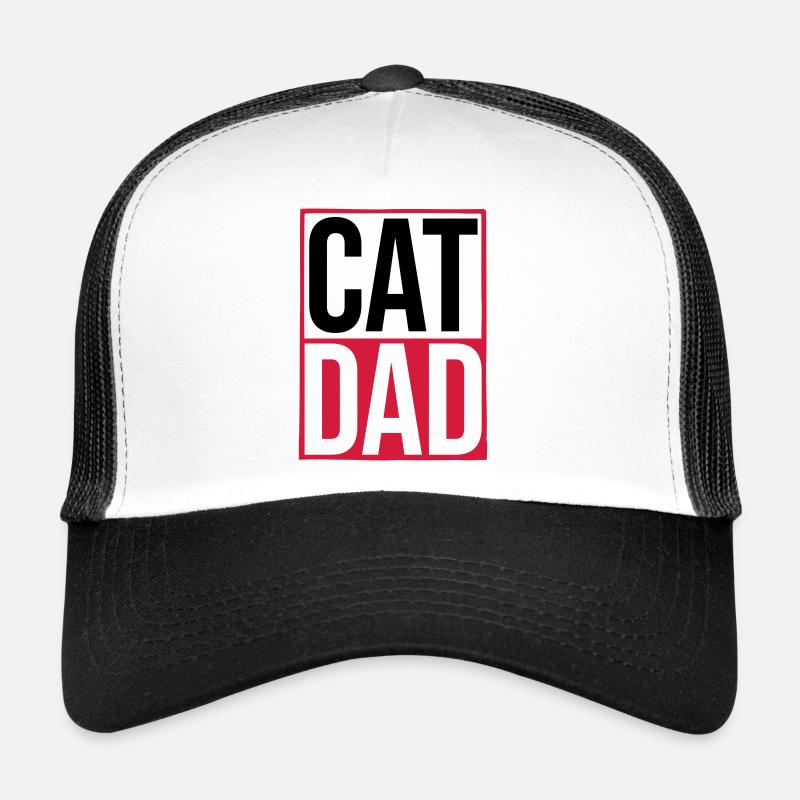 Bouclier de logo Cat Dad Casquette trucker 