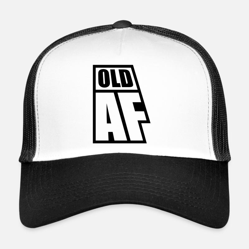 old AF Text Logo Trucker Cap
