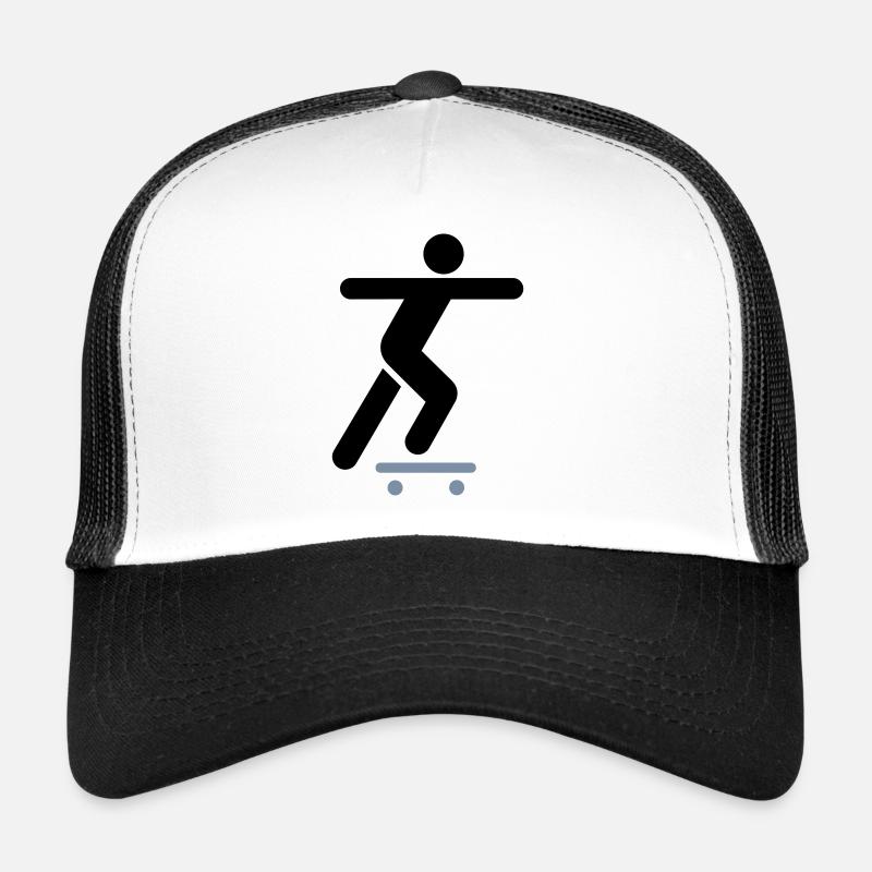 skateboard - Casquette trucker  - blanc/noir