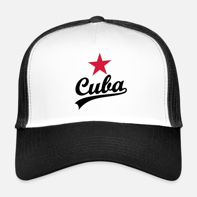 CUBA OLD SCHOOL SWOOSH RED STAR Trucker Cap