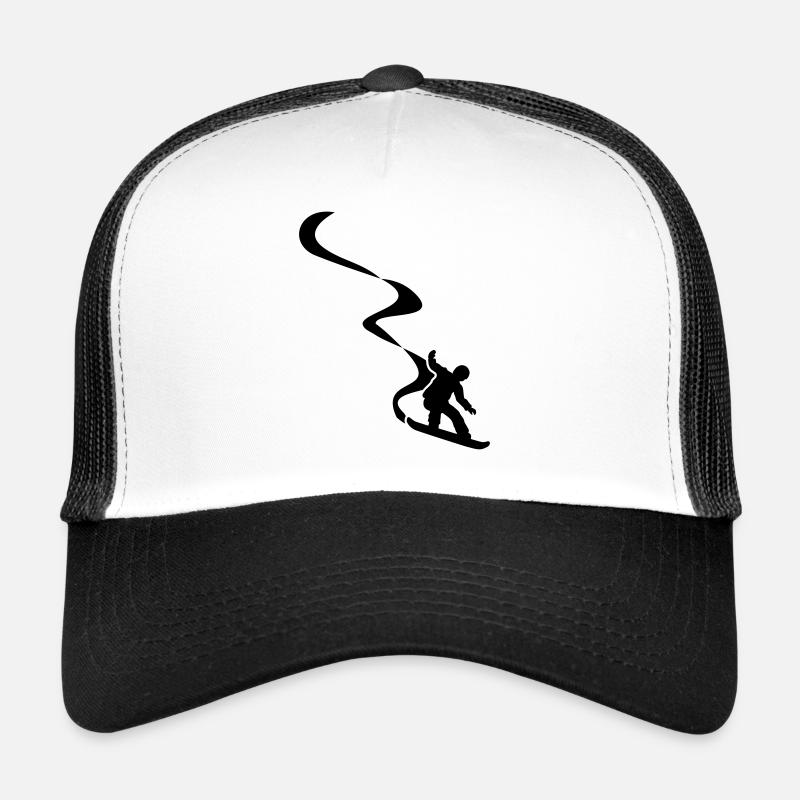 Snowboarder - Trucker Cap - Weiß/Schwarz