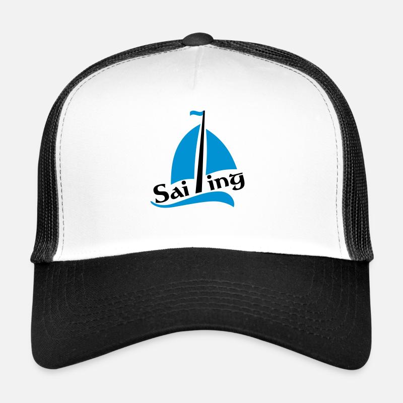 Segelboot - Trucker Cap - Weiß/Schwarz