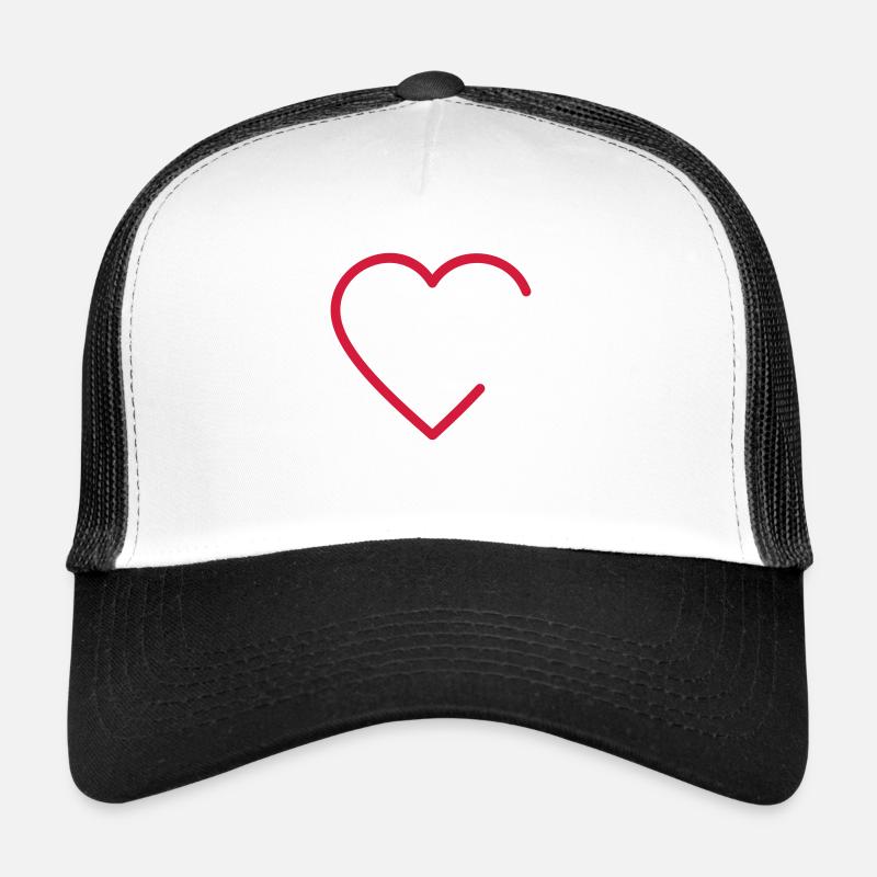open heart outline (1c) Casquette trucker 