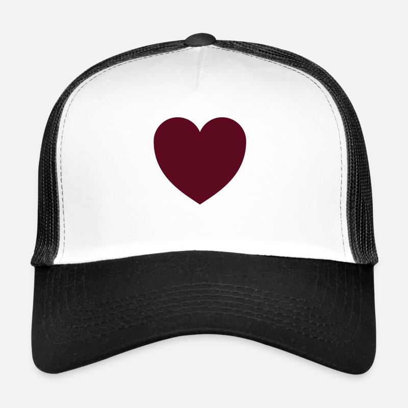 heart - Casquette trucker - blanc/noir